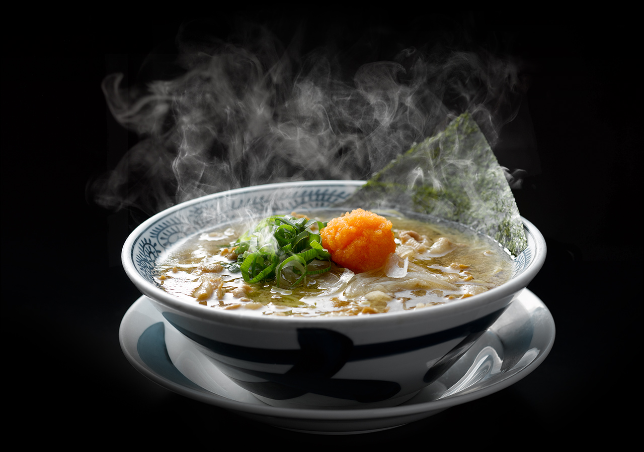 完成した肉そばの写真