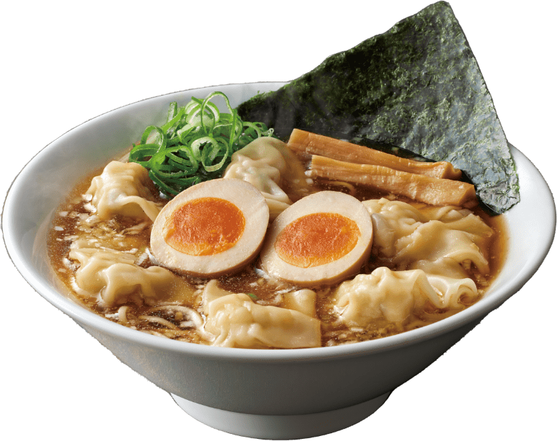 月見肉ワンタン麺